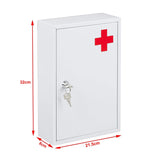 MEDICINE CABINET FIRST AID MEDICAL STORAGE BOX LOCKER WALL MOUNT LOCKABLE CASE