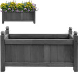 Premium Wood Garden Planter Large Flower Plant Pot Window Box Raised Bed Basket