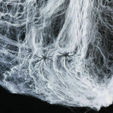 4x Large Stretchy Spider Webs Cobweb 20 Spiders Scary Halloween Party Decoration