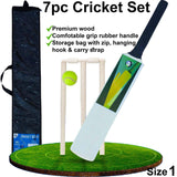 Cricket Set Wooden Cricket Bat Ball Sets + Free Carry Bag Kids Children Adults