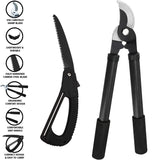 🔥Tree Loppers Pruner Shears & Folding Saw Pruning Set Branch Gardening Tool Kit
