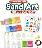 Magic Sand Art Kit Glow in Dark Make Your Own Activity Craft Bottles Necklaces