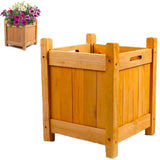 Premium Wood Garden Planter Large Flower Plant Pot Window Box Raised Bed Basket