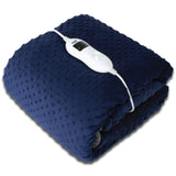 Luxury Electric Heated Throw Sherpa Fleece Cosy Over Blanket Double Single King