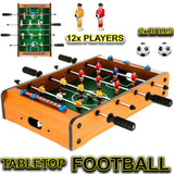Wooden Football Table Top Foosball Soccer Game Set Kids Family Desktop Toy Gift