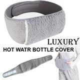 Wearable Hot Water Bottle Cover Adjustable Belt Wrap Around Luxury Sherpa