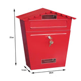 🔥Large Post Box Letter Mail Box Premium Steel Lockable Wall Mount 2 Keys Secure