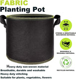 10L Fabric Pot Container Grow Bag Pot Plant Breathable Hydroponics Planter