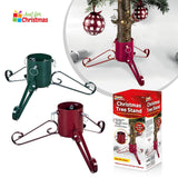 🎄Christmas Tree Stand Real Tree Metal Base Heavy Duty Xmas Large Tree Hold Red