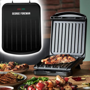 🔥GEORGE FOREMAN SMALL FIT GRILL GRIDDLE HOT PLATE BBQ MEAT FISH TOASTIE MAKER