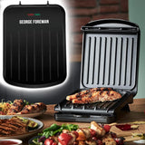 🔥GEORGE FOREMAN SMALL FIT GRILL GRIDDLE HOT PLATE BBQ MEAT FISH TOASTIE MAKER