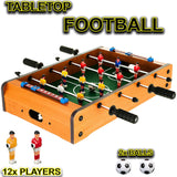 Wooden Football Table Top Foosball Soccer Game Set Kids Family Desktop Toy Gift