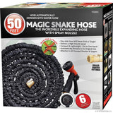 Heavy Duty Expandable Flexible Garden Magic Water Hose Pipe Spray Gun 50FT Black