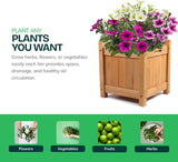 Premium Wood Garden Planter Large Flower Plant Pot Window Box Raised Bed Basket