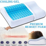 Cooling Pillow Orthopedic Memory Foam Contour Cervical Gel Head Neck Back Sleep