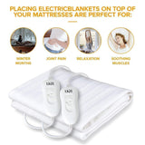 🔥Electric Heated Under Blanket Comfort Control Fast Heat Up Cosy Warm King Size