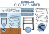 3 Tier Extendable Clothes Airer Dryer Foldable Laundry Washing Line Horse Drying