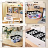 2x 13L Plastic Storage Box Boxes Lid Handles Food Container Home Kitchen Office
