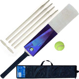 Cricket Set Wooden Bat Ball Stumps Bails Garden Beach Children Adults Size 3