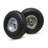 2 x 10" Pneumatic Sack Truck Trolley Wheel Barrow Tyre Tyres Wheels 4.10/3.5-4.0