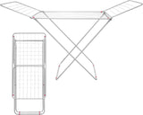 18M LARGE WINGED AIRER DRYER DRYING SPACE CLOTHES HORSE LAUNDRY RACK WASHING