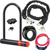 Heavy Duty Security Lock U Shape Chain Bike Bicycle Motorbike Scooter Shed Gate