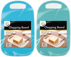 2x Plastic Chopping Board Cutting Boards Worktop Mat Lightweight Baking Kitchen