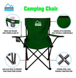 2x Camping Chairs Folding Outdoor Seat Fishing Garden Beach Chair Cup Holder UK