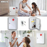 MEDICINE CABINET FIRST AID MEDICAL STORAGE BOX LOCKER WALL MOUNT LOCKABLE CASE
