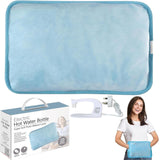 🔥Electric Hot Water Bottle Rechargeable Heat Pad Plush Warmer Massaging Luxury