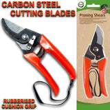Pruning Shears Strong Carbon 8" Garden Hand Pruner Secateurs Plants Tool Set