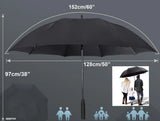 4x Deluxe Golf Umbrella  Auto Open Strong Wind Rain Sun Resistant 8 Rib Travel