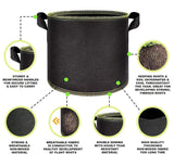 10L Fabric Pot Container Grow Bag Pot Plant Breathable Hydroponics Planter