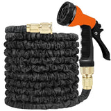 Heavy Duty Expandable Flexible Garden Magic Water Hose Pipe Spray Gun 50FT Black