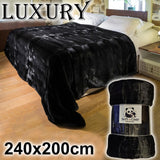 Extra Large Luxury Faux Fur Throw Fleece Blanket Sofa Bed Mink Soft Plush Warm