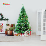 4ft Deluxe Christmas Tree Artificial  Pine Cone Red Berries With LED Lights Stand
