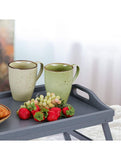 Bamboo Bed Tray Wooden With Handles Folding Leg Serving Breakfast Lap Food Table