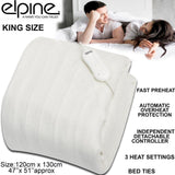 Electric Heated Blanket Under Over Thermal Cosy Fast 3 Heat Settings King UK