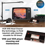 VHS VCR Cassette Tape Video Recorder Head Cleaner System Wet & Dry Reusable