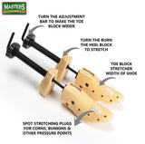2x LADIES WOMENS SHOE STRETCHERS TREE WOODEN SHAPER BUNION CORN SIZE 3-8