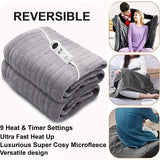 LUXURY ELECTRIC HEATED THROW SOFT OVER BLANKET DIGITAL CONTROLLER LARGE 120X160