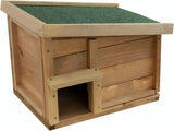 Hedgehog House & Hibernation Shelter Wood Predator Proof Solid Feeding Station
