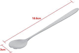 Buystarget Latte Spoons Long Handle Teaspoons Set of 6 Stainless Steel 18.6 cm Mixing Ice Cream Stirring Spoon Ideal for iced Coffee Iced Tea Milk Shake Ice Cream Sundeas Cool Drinking