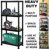 Heavy Duty 4 Tier Plastic Shelving Unit Storage Racking Shelves Home Garage Shed