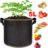 5L Fabric Planting Pot Container Grow Bag Plant Breathable Hydroponics Planter