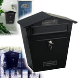 🔥Large Post Box Letter Mail Box Premium Steel Lockable Wall Mount 2 Keys Secure
