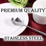 Buystarget Latte Spoons Long Handle Teaspoons Set of 6 Stainless Steel 18.6 cm Mixing Ice Cream Stirring Spoon Ideal for iced Coffee Iced Tea Milk Shake Ice Cream Sundeas Cool Drinking