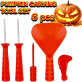 5 pcs Pumpkin Carving Tool Set Halloween Designs DIY Craft Tools Kit Party