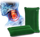 🔥2x Inflatable Pillows Blow Up Travel Cushions Neck Rest Support Camping Flight