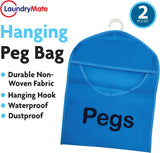 2x Clothes Peg Bag Washing Line Laundry Hanging Storage Basket Fabric Holder